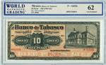 Mexico Pick S425s, MPM 514s Specimen 10 Pesos No Date (1901-03) Banco Tabasco, WBG 62 Uncirculated