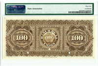 Costa Rica Pick S227 Specimen 100 Pesos, Series A, 1886-89, PMG Choice Uncirculated 64