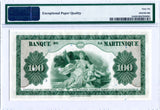Martinique Pick 19 Specimen 100 Francs 1942, PMG Gem Uncirculated 66 EPQ
